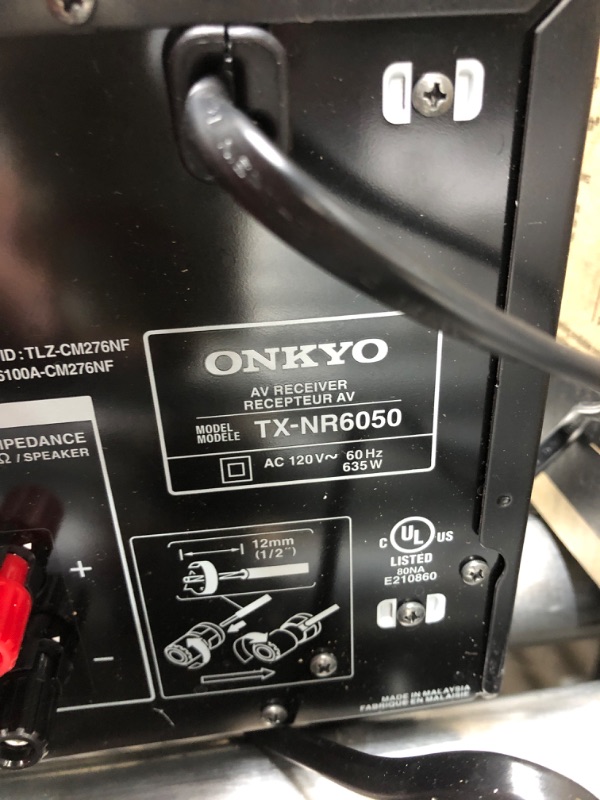 Photo 6 of Onkyo TX-NR6050 7.2-Channel Network Home Theater Smart AV Receiver 8K/60, 4K/120Hz