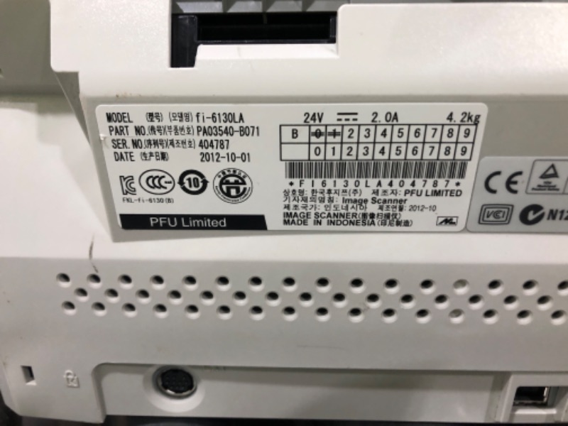 Photo 2 of Fujitsu fi-6130 Sheetfed Scanner - 24 bit Color - 8 bit Grayscale - 600 dpi Optical - USB - Energy Star Compliance (Renewed)