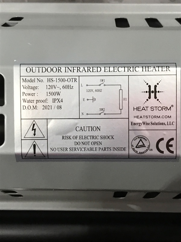 Photo 5 of **FOR PARTS ONLY** DAMAGED BULB Heat Storm HS-1500-TT Infrared, 7 ft Cord, Tripod + Heater 