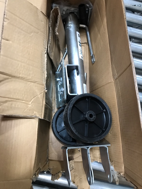 Photo 2 of ***Parts Only***MaxxHaul 70149 Trailer Jack with Dual Wheels - 26-1/2" to 38" Lift Swing Back - 1500 lbs. Capacity , Grey