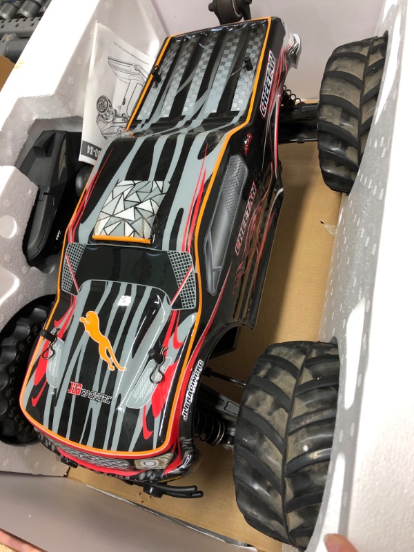 Photo 2 of 1:10 Scale Remote Control Car Truck, 80+ KM/H High Speed RTR RC Truck, 2.4GHZ Radio Controlled Electric RC Car, 4WD 4x4 Off Road Monster Truck for Adults, IPX7 Waterproof Racing Vehicle Truck
