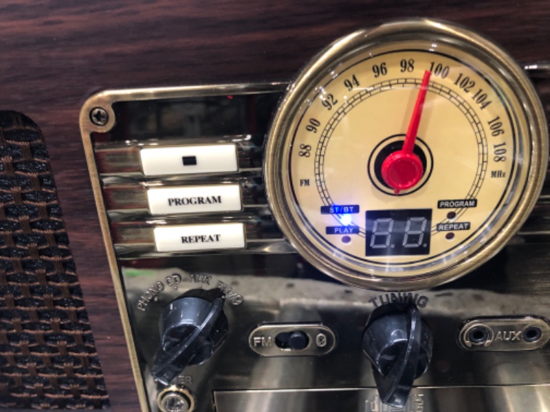 Photo 1 of *NEW TESTED* Victrola Nostalgic 6-in-1 Bluetooth Record Player & Multimedia Center with Built-in Speakers - 3-Speed Turntable, CD & Cassette Player, AM/FM Radio | Wireless Music Streaming | Espresso Espresso Entertainment Center