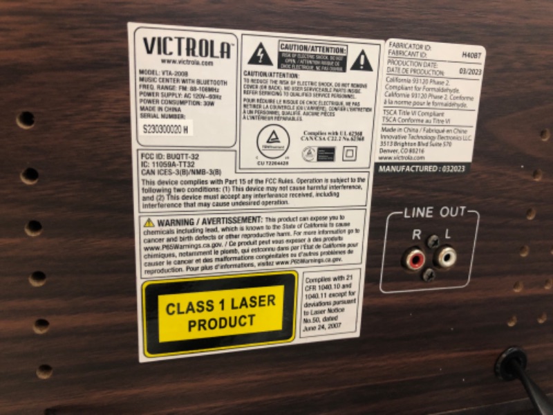 Photo 4 of *NEW TESTED* Victrola Nostalgic 6-in-1 Bluetooth Record Player & Multimedia Center with Built-in Speakers - 3-Speed Turntable, CD & Cassette Player, AM/FM Radio | Wireless Music Streaming | Espresso Espresso Entertainment Center