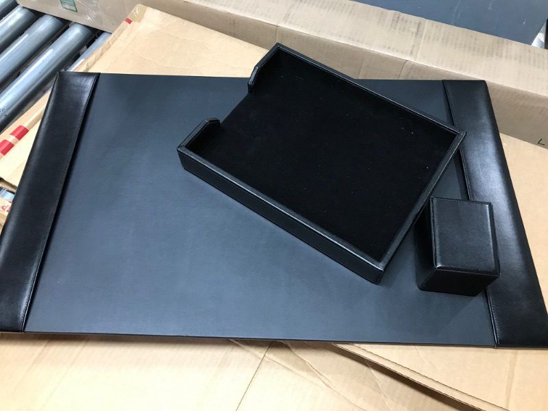 Photo 1 of 
Black **Dacasso Leather 3-Piece Desk Set
