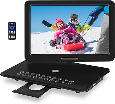 Photo 1 of 19.6" Portable DVD Player with 17.1" HD Swivel Screen, 4H Rechargeable Battery, Support USB/SD Card/Discs/Sync TV, Dual Stereo Speakers, Last Memory, Car Charger, Remote Control