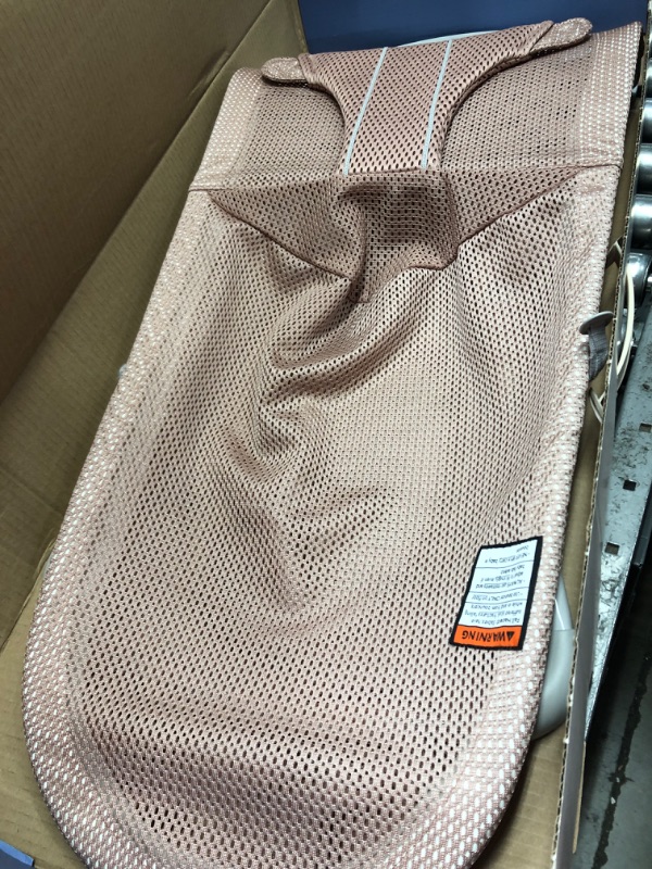 Photo 1 of BabyBjörn Bouncer Bliss, Light Gray Frame, Mesh, Dusty Pink Mesh Dusty pink