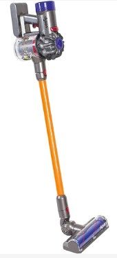 Photo 1 of Casdon Little Helper Dyson Cord-Free Vacuum Cleaner Toy, Grey, Orange and Purple (68702) Dyson Ball Vacuum Toy Vacuum with Working Suction and Sounds,