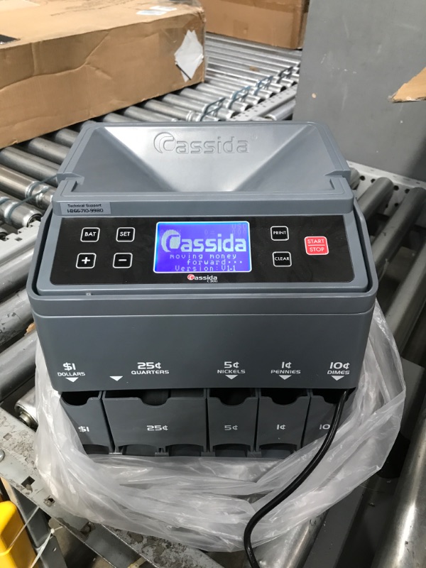 Photo 4 of Cassida C300 Professional USD Coin Counter, Sorter and Wrapper/Roller | 35% Faster Wrapping Coins with Quickload Technology | 300 Coins/Minute | Printing-Compatible | Includes 5 Wrapper Sets