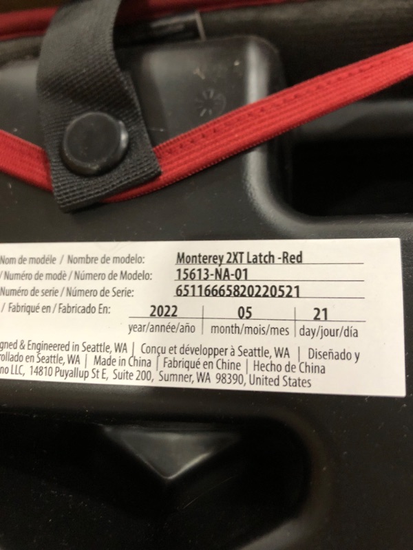 Photo 1 of Diono Monterey 2XT Latch 2 in 1 High Back Booster Car Seat with Expandable Height & Width, Side Impact Protection, 8 Years 1 Booster, Red 2XT Red