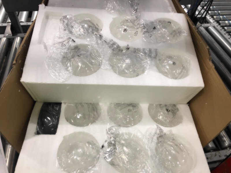 Photo 1 of Surpars House Ceiling Fan,52" Modern Ceiling Fan with Lights, 3 Blades Reversible,3 Glass Shades Included, Remote Control (12 Lights Black)