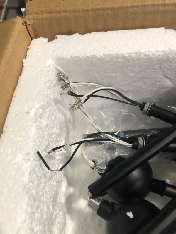 Photo 1 of Surpars House Ceiling Fan,52" Modern Ceiling Fan with Lights, 3 Blades Reversible,3 Glass Shades Included, Remote Control (12 Lights Black)