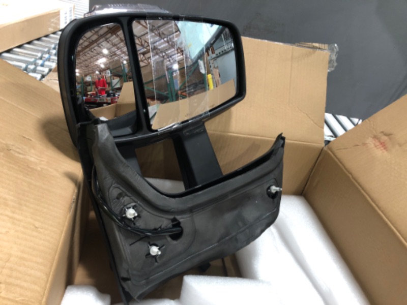 Photo 2 of Driver Left Side Mirror Replacement Long Arm Power Mirror and Heated With Indicator Fit Ford Transit 150 250 350 from 2015-Onward Driver (LH) Side