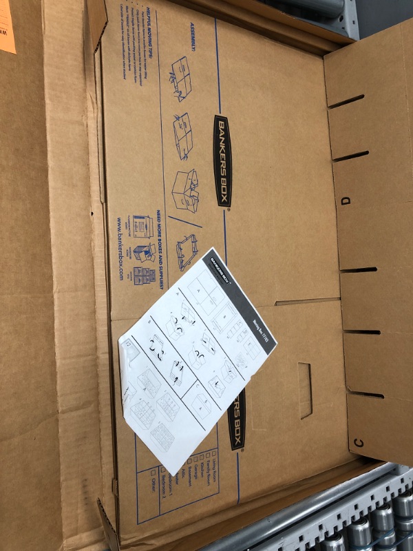 Photo 1 of Bankers Box SmoothMove Heavy-Duty Kitchen Moving Box, Dish and Glass Box Dividers, Cushion Foam, 12 x 12.25 x 18.5 Inches, Kraft, 1 Pack (7710701)