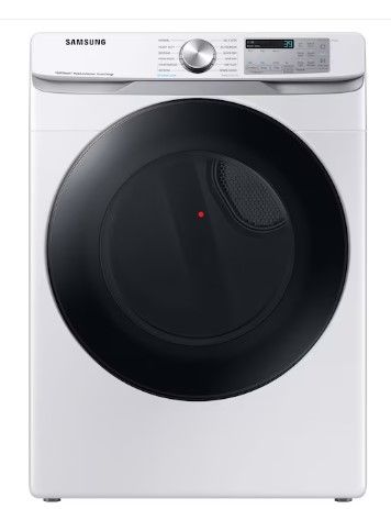 Photo 1 of Samsung 7.5-cu ft Stackable Steam Cycle Smart Electric Dryer (White)
Item #4980284


