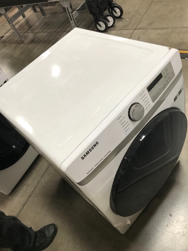 Photo 2 of Samsung 7.5-cu ft Stackable Steam Cycle Smart Electric Dryer (White)