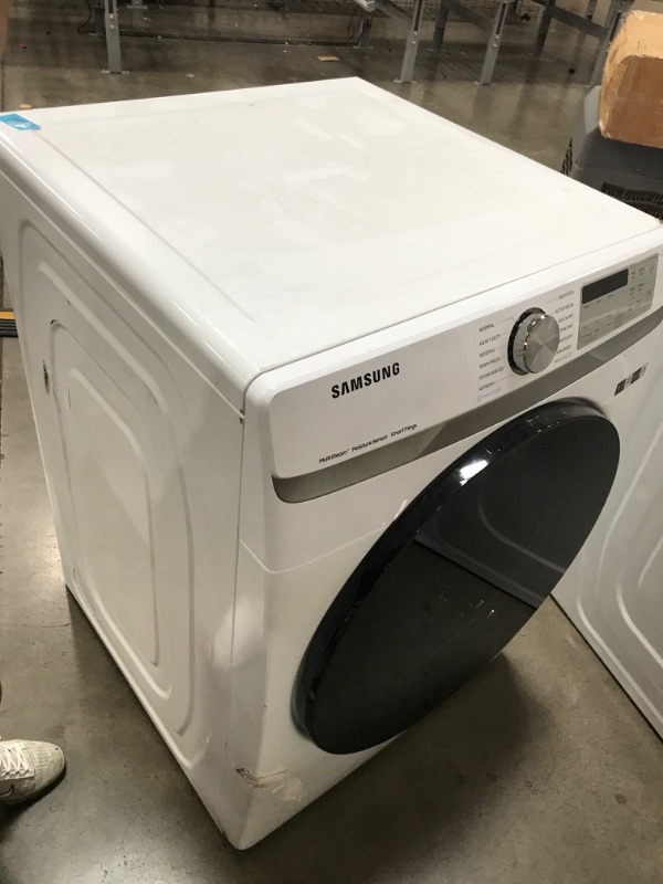 Photo 5 of Samsung 7.5-cu ft Stackable Steam Cycle Smart Electric Dryer (White)