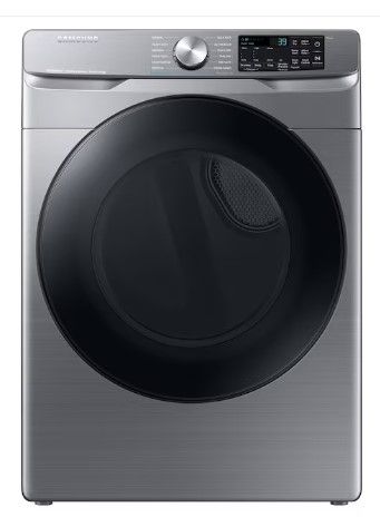 Photo 1 of **SEE NOTES/FOR PARTS ONLY**
Samsung 7.5-cu ft Stackable Steam Cycle Smart Electric Dryer (Platinum)