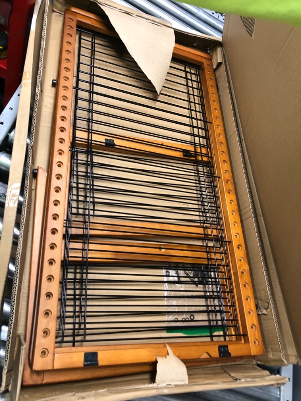 Photo 1 of **PARTS ONLY** *Missing Hardware*Richell Wood Freestanding Pet Gate Large Autumn Matte