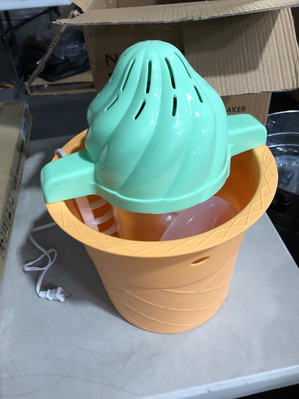 Photo 2 of Nostalgia Electric Ice Cream Maker - Old Fashioned Soft Serve Ice Cream Machine Makes Frozen Yogurt or Gelato in Minutes - Fun Kitchen Appliance - Mint Green- 4 Quart Swirl Mint