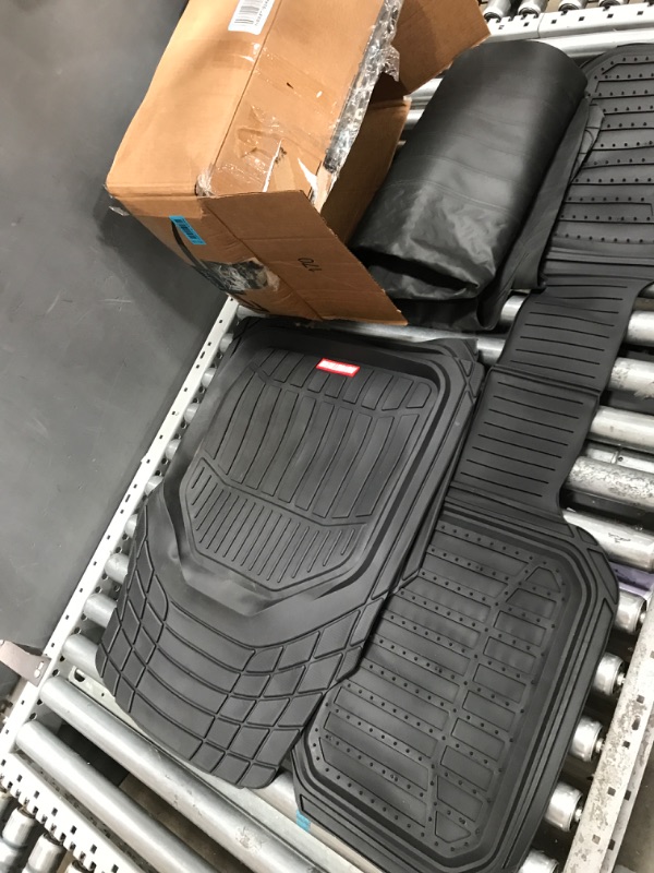 Photo 2 of 
Motor Trend FlexTough Performance All Weather Rubber Car Floor Mats with Cargo Liner - Full Set Front & Rear Floor Mats for Cars Truck SUV, Automotive