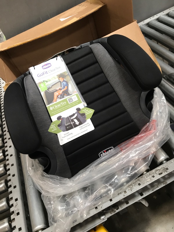 Photo 1 of Chicco GoFit ClearTex Backless Booster Car Seat - Shadow | Black Shadow GoFit with ClearTex No Chemicals