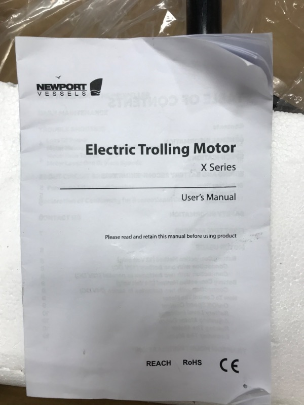 Photo 6 of **MINOR WEAR & TEAR**Newport Vessels X-Series 55lb Thrust Transom Mounted Saltwater Electric Trolling Motor w/LED Battery Indicator (36" Shaft)