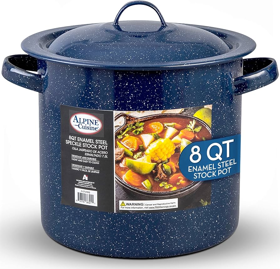 Photo 1 of 8-qt with Lid, Healthy Cookware Commercial Grade Stockpots, Multi Cooking Pot for Stew, Sauce & Reheat Food, Compatible for Family Meals