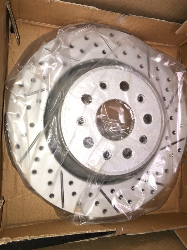 Photo 2 of R1 Concepts Front Brakes and Rotors Kit |Front Brake Pads| Brake Rotors and Pads| Optimum OEp Brake Pads and Rotors |Hardware Kit |fits 2014-2020 Maserati Ghibli