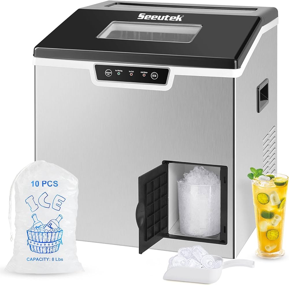 Photo 1 of 2 in 1 Ice Maker Machine Countertop and Ice Shaver Machine Crushed Ice Maker 18 Cubes/11Mins 44lbs/Day Automatic and Manual Water Filling for Home Office Kitchen and Commercial Use