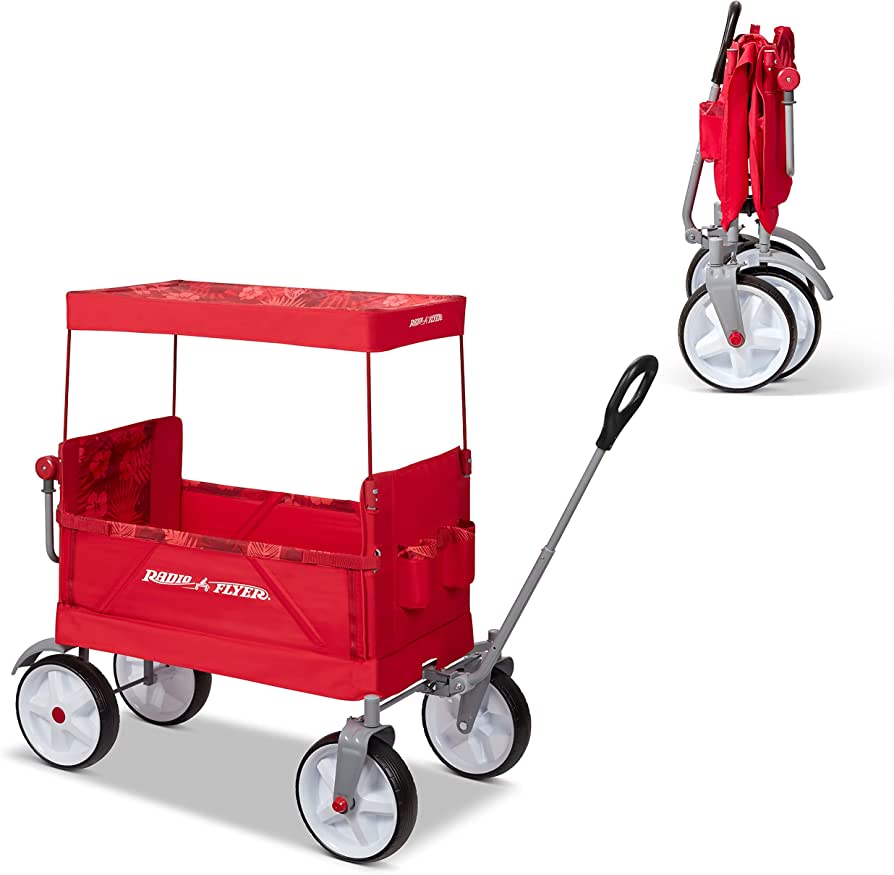 Photo 1 of ***Parts Only***Radio Flyer Beach & Boardwalk Wagon, Folding Beach Cart, Ages 1.5+, Red Beach Wagon