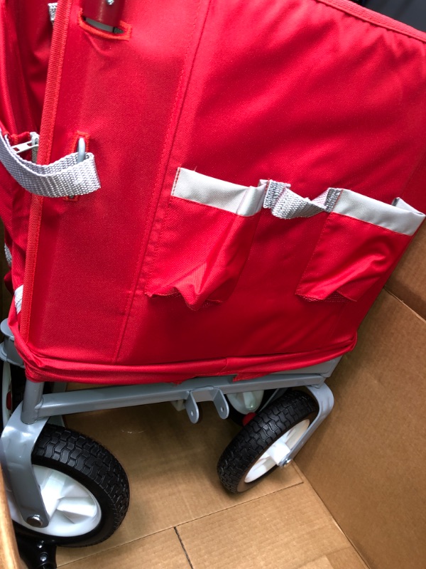 Photo 2 of ***Parts Only***Radio Flyer Beach & Boardwalk Wagon, Folding Beach Cart, Ages 1.5+, Red Beach Wagon