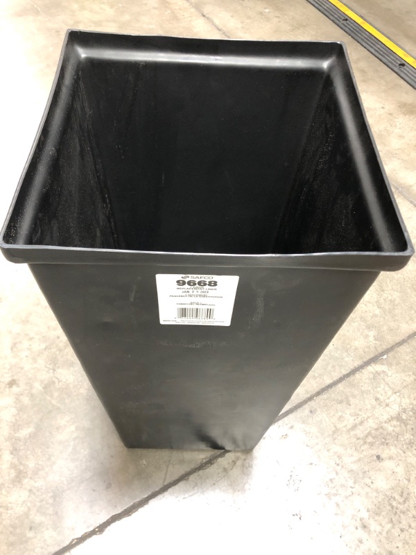 Photo 2 of Safco Products 9668 Plastic Liner for 21-Gallon Waste Receptacles, Sold Separately, Black