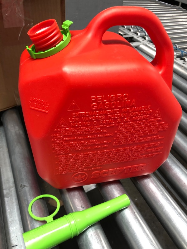 Photo 4 of ***missing spout***Scepter FR1G252 Fuel Container with Spill Proof SmartControl Spout, Red Gas Can, 2 Gallon 2 Gallon Red Gas Can