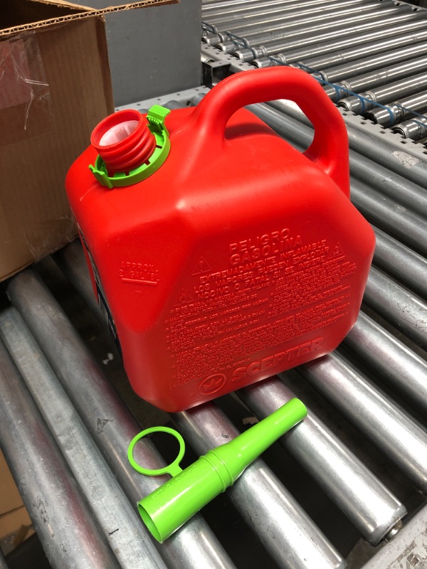 Photo 2 of ***missing spout***Scepter FR1G252 Fuel Container with Spill Proof SmartControl Spout, Red Gas Can, 2 Gallon 2 Gallon Red Gas Can