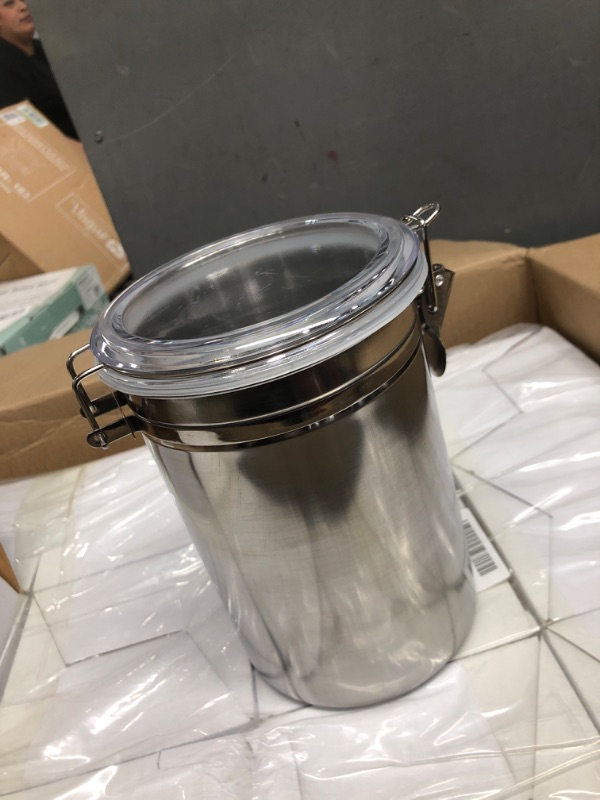 Photo 2 of * used item * minor scratches on lids * 
Lallisa Stainless Steel Canisters 62 oz Stainless Steel Containers with Lids Food Storage Container with Airtight Clamp Lid Coffee Containers