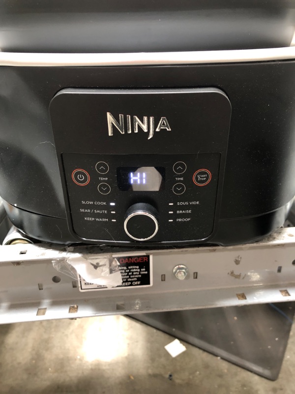 Photo 3 of Ninja MC1001 Foodi PossibleCooker PRO 8.5 Quart Multi-Cooker, with 8-in-1 Slow Cooker, Dutch Oven, Steamer & More, Glass Lid Integrated Spoon, Nonstick, Oven Safe Pot to 500°F, Sea Salt Gray
