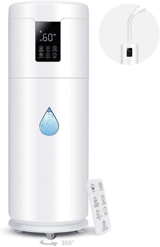 Photo 1 of Tower Humidifiers Large Room Bedroom 1000 sq ft,Honovos 17L 4.49Gal Ultrasonic Cool Mist Topfill Humidifier with 360°Nozzle 4 Speeds Humidistat Essential Oil Tray for Plant Home School Office Greenhouse

