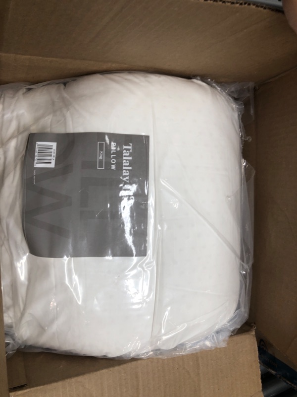 Photo 3 of * used item * decent condition * 
LUCID Talalay Latex Foam Mid-Loft-Removable Cotton Cover Pillow, King, White