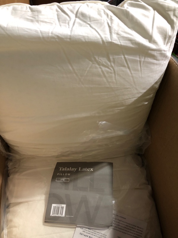 Photo 2 of * used item * decent condition * 
LUCID Talalay Latex Foam Mid-Loft-Removable Cotton Cover Pillow, King, White