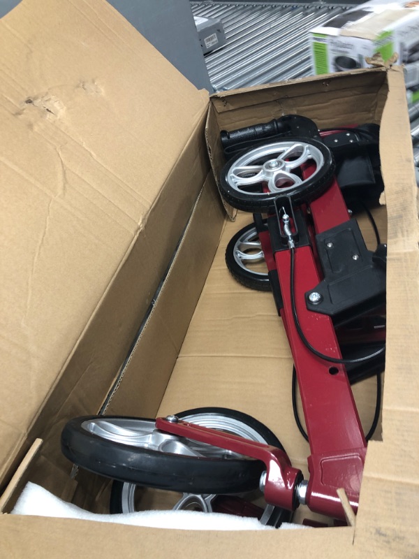 Photo 2 of *USED* Dr.WhitZard Red Walkers for Seniors Heavy Duty 500lbs Foldable Rollator Walker with Seat Aluminum Rolling Walker with Height Adjustable Handles Large Seat Backrest