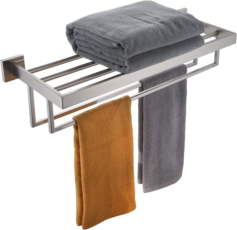 Photo 1 of 
KOKOSIRI Towel Rack 24'' Bathroom Towel Shelf with Double Towel Bars Bath Towel 