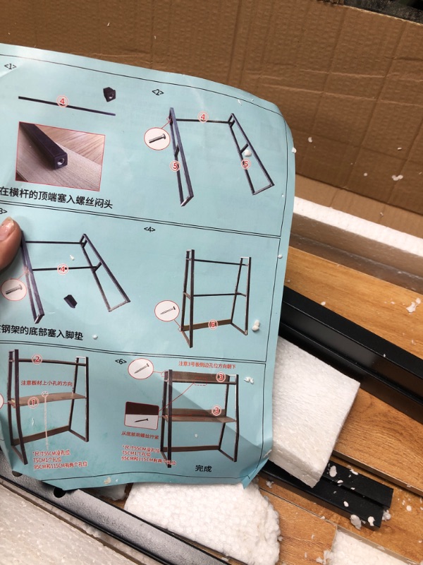 Photo 1 of WHF Ladder Bookcase for Computer Desktop,2-Tier Multipurpose Countertop Hutch Bookshelf, Adjustable Storage Display Shelf Organizer Rack for Home Dorm Office Supplies (Size : 75cm)