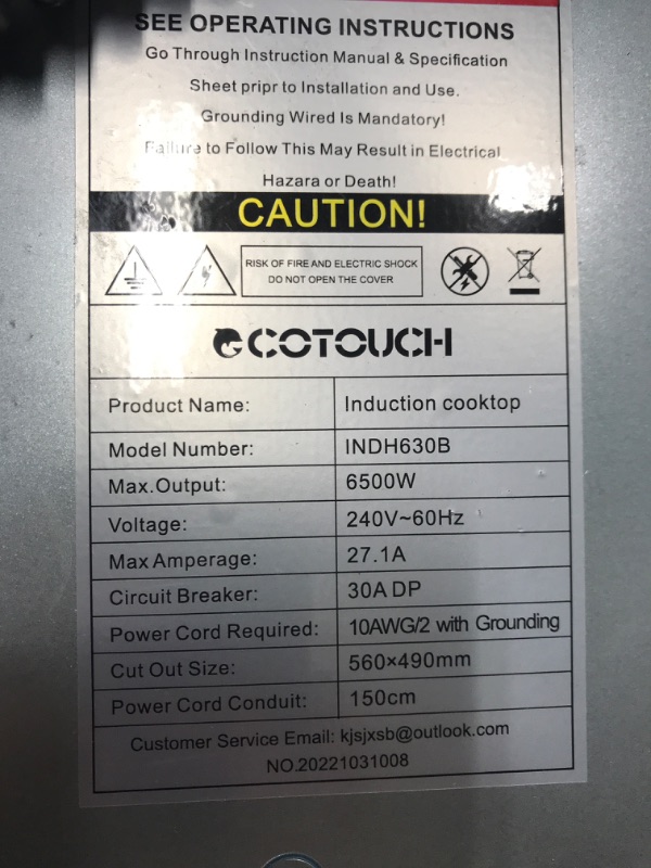 Photo 4 of ECOTOUCH 3 Burner Induction Cooktop 30 inch with Booster,220-240v 7200W Built-in Glass Ceramic Electric Induction Burner,True High Power,Drop in Hot Plate 30" Induction Cooktop Hard Wire(No Plug)
