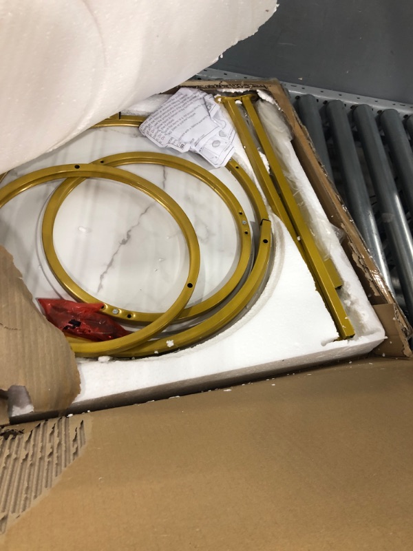 Photo 1 of **FOR PARTS***LOOSE HARDWARE - PARTS LIKELY MISSING***
Garden 4 you White Marble Nesting Coffee Table for Small Place 24 inch
