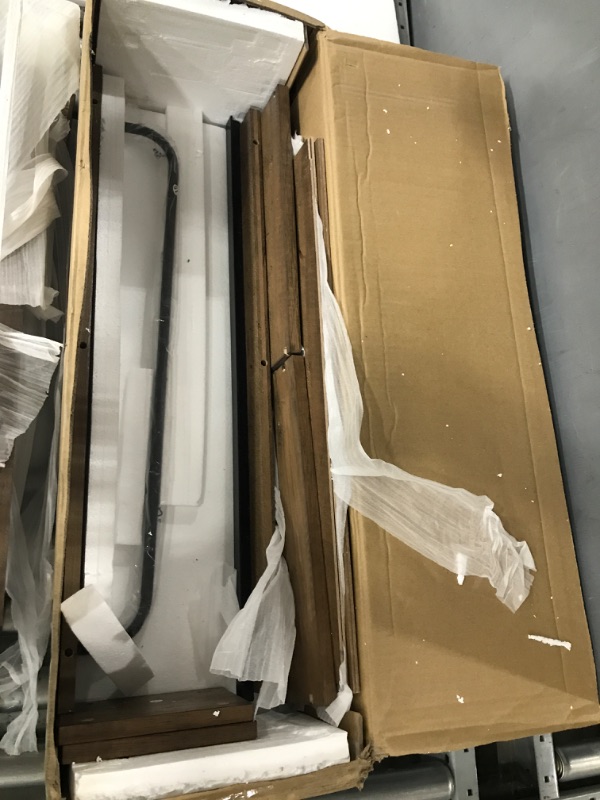 Photo 1 of RUSTOWN Rustic Wood Wall Storage Cabinet with Two Sliding Barn Door, 3-Tier Decorative Farmhouse Vintage Cabinet for Kitchen Dining, Bathroom, Living Room, Dark Walnut Dark Walnut Barn Door