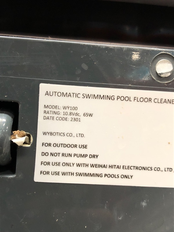 Photo 4 of (PARTS ONLY)
WYBOT Robotic Pool Cleaner for In Ground Pools up to 60 FT in Length, Cordless Pool Vaccum with Wall Climbing Function, Max Cleaning Coverage, Larger Top-Loading Filters