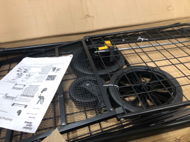 Photo 1 of ***NON-FUNCTIONAL FRONT WHEEL*** dbest products Cruiser Cart Deluxe 2 Shopping Grocery Rolling Folding Laundry Basket Deluxe 2 Black