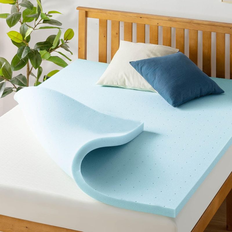 Photo 1 of 1.5" Ventilated Gel Memory Foam Topper, Twin xl