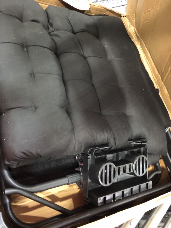 Photo 2 of **PARTS ONLY**
Suteck Oversized Zero Gravity Chair, 33In XXL Lounge Chair w/Removable, 500lbs,Black Xxl-33in-black