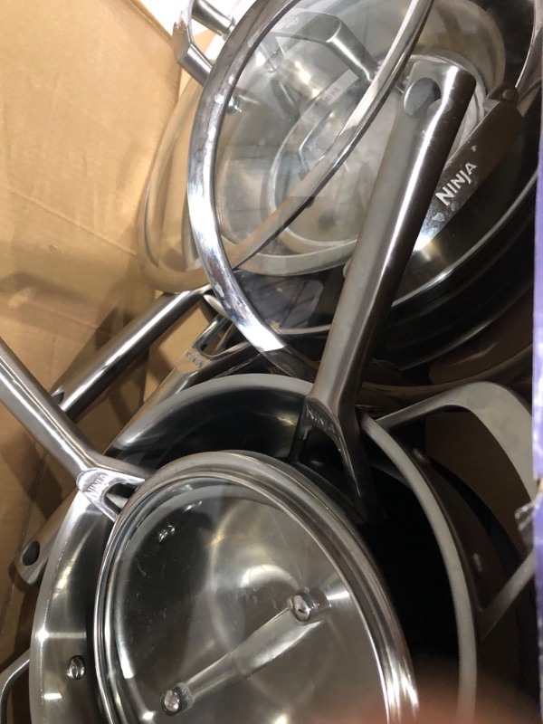 Photo 6 of (USED) [READ NOTES]
Ninja C99012 EverClad Commercial-Grade Stainless Steel Cookware Set, Tri-Ply Pots And Pans, Oven Safe to 600°F, PFAS Safe